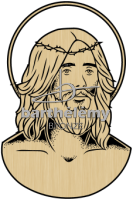 Christus met aureool Brons
