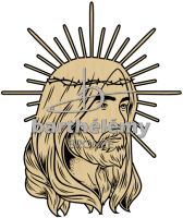 Christus met stralen Brons