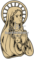 Mariabeeld met aureool Brons